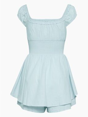 Little Moon Beachcomb Romper Blue Size Medium Aritzia #118405